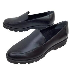 Vionic Kensley Womens 8.5 Black Leather Loafers Comfortable Slip-On NWOT